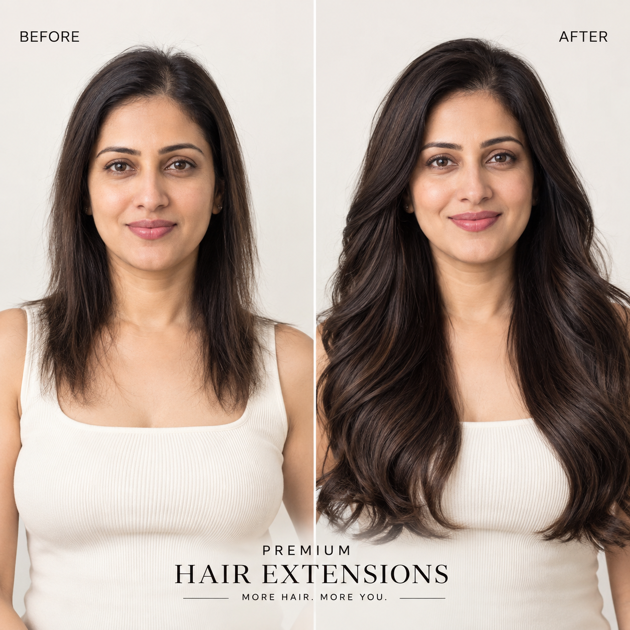 Tuvěla hair extensions adding natural-looking volume